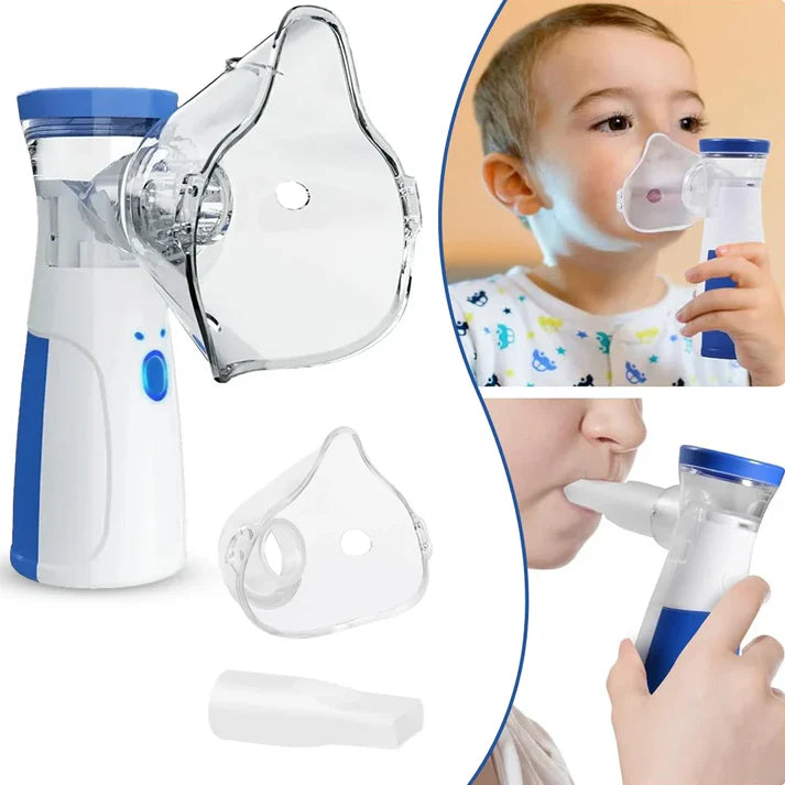 Portable Nebulizer for Kids,Adults for Breathing Problem White-Blue Nebulizer
